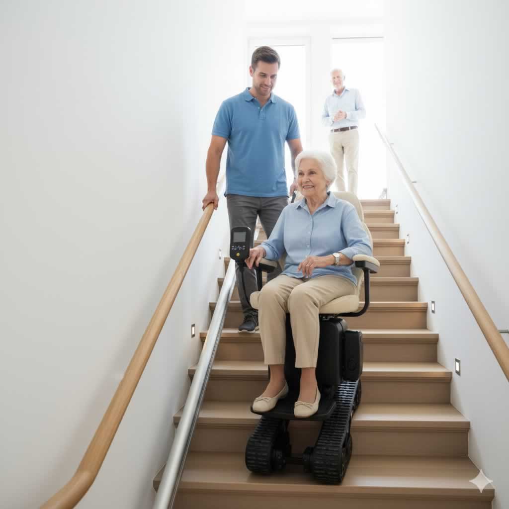 Silla elevadora portátil para escaleras, solución de movilidad que no requiere obras ni rieles fijos