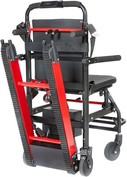 WOLWES Silla de Ruedas Eléctrica para Subir Escaleras, Portátil Plegable, Salvaescaleras para Personas Mayores, Carga Segura 165 Kg