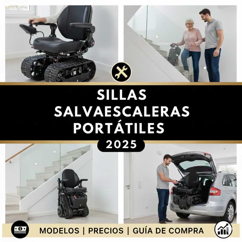 Silla Salvaescaleras Portátil sin rieles, ideal para el transporte asistido y sin obras