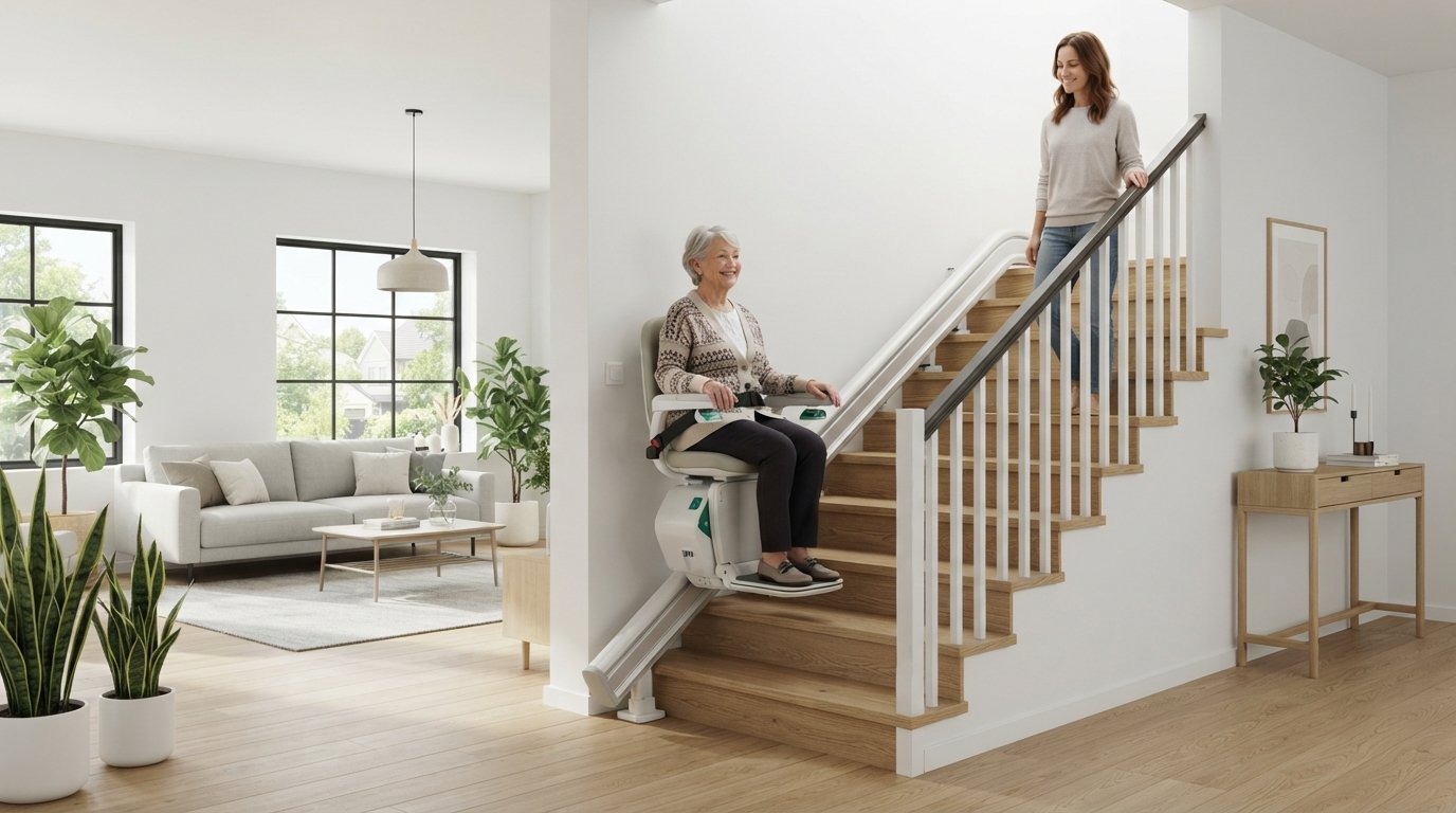 Silla salvaescaleras para escaleras rectas en Madrid